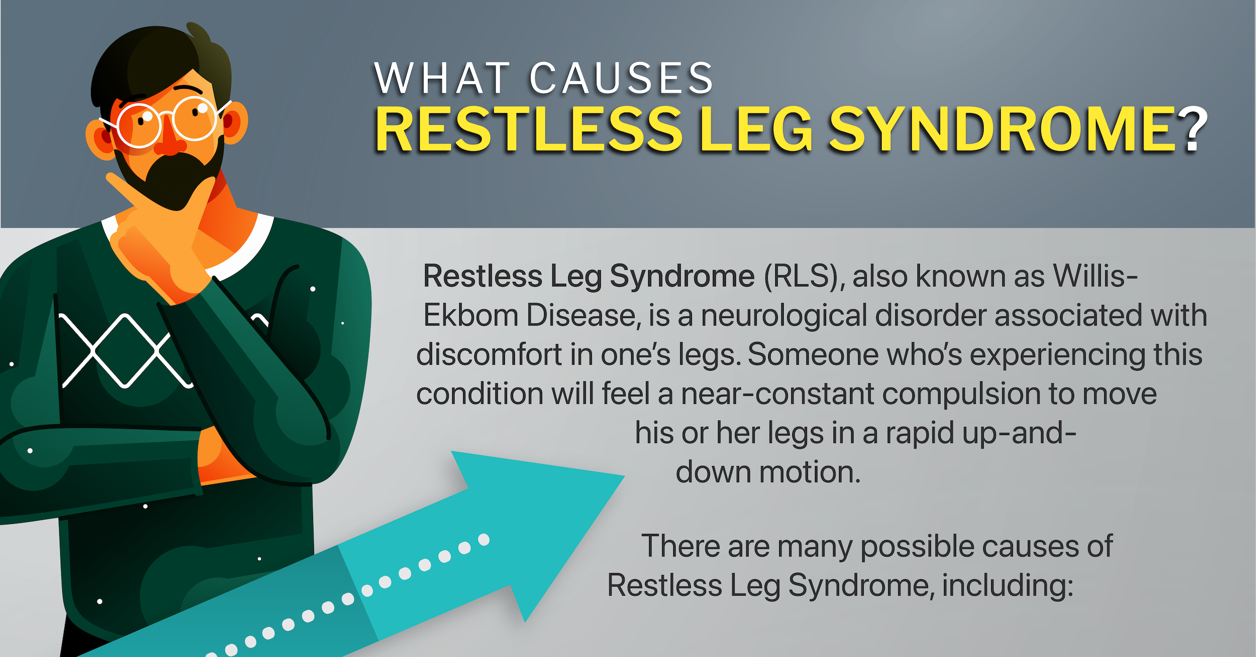 Restless Leg Syndrome infographic | Never Alone Recovery
