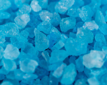 Blue crystals of crystal meth